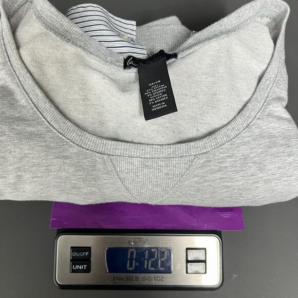 Lane Bryant Mix Media Women's Woven Heathered Gray Pullover Sweater Size 26/28 - Picture 11 of 11